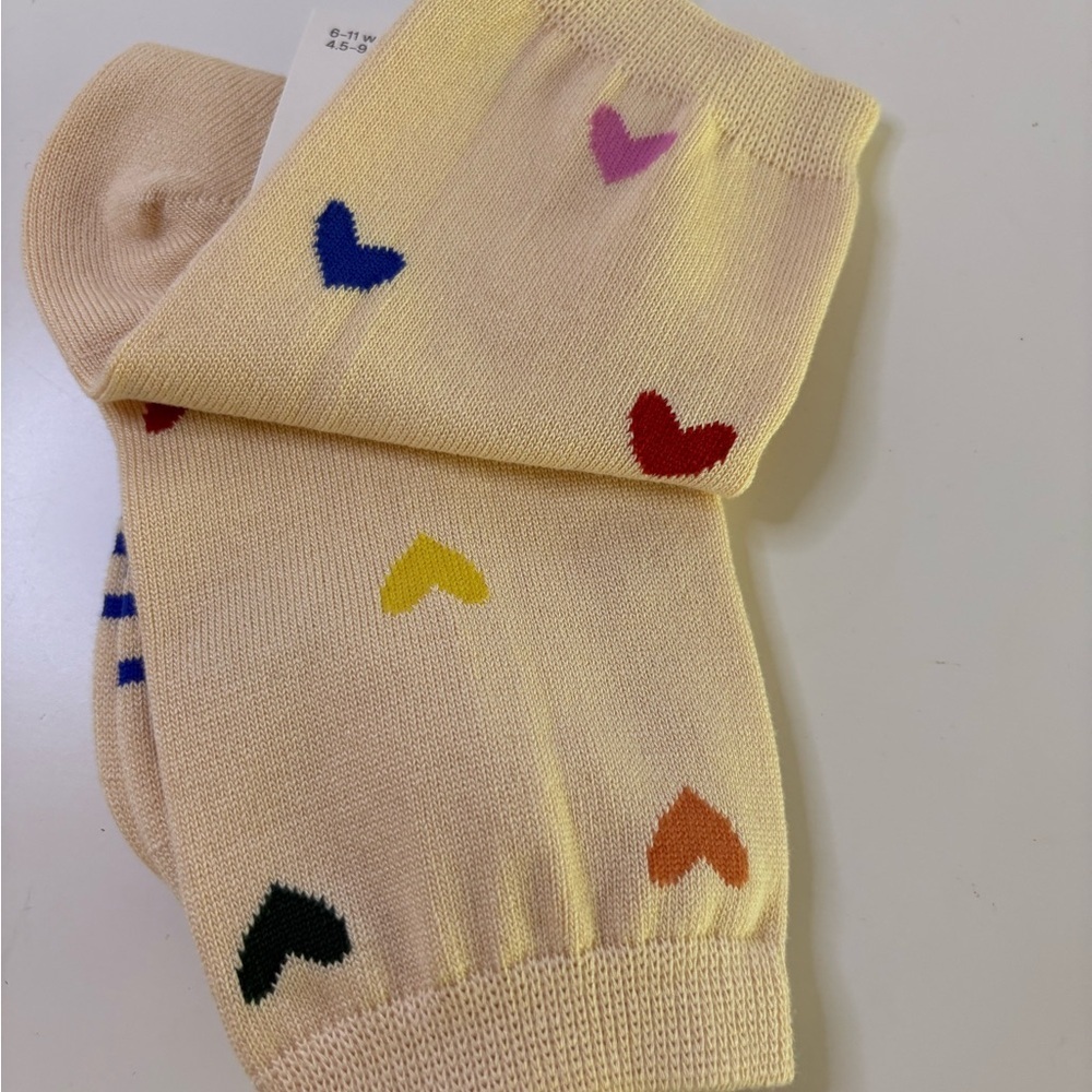NWT BAGGU Hearts Crew Sock - Picture 10 of 10
